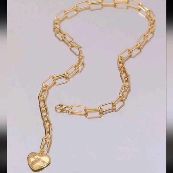 Cubic Zirconia Stars ob Heart Charm Y Lariat Necklace - Picture 2 of 7